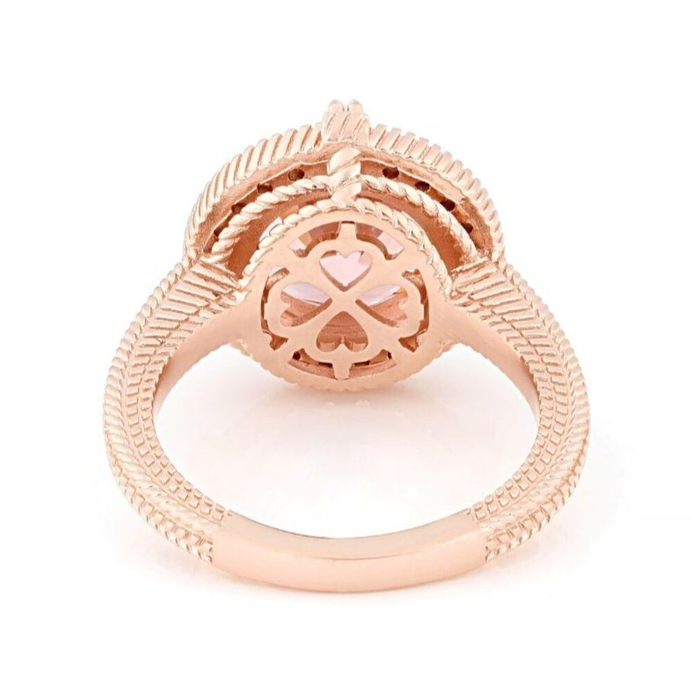 Judith Ripka 3.43CT Morganite and Bella Luce 14K Rose Gold Clad Redoga Ring 11 - Picture 4 of 8